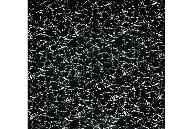Rabbit Black and Silver area rug laid out flat showing pattern
