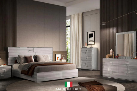 Infinity Gray Panel Bedroom Set bed, main view