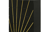 Zenia Black Gold LED Panel Bedroom Set main view of bed