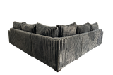 Room view with Noah Grey Corduroy sectional sofa