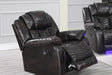 Lucky Charm brown leather gel recliner chair side angle