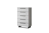 Kimera White Nightstand showcasing high gloss lacquer finish