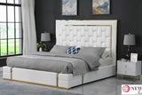 Marbella queen storage bed showcasing front platform