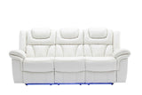 Party Time White Reclining Sofa Loveseat Recliner