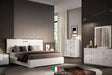 Infinity White Panel Bedroom Set bed frontal view
