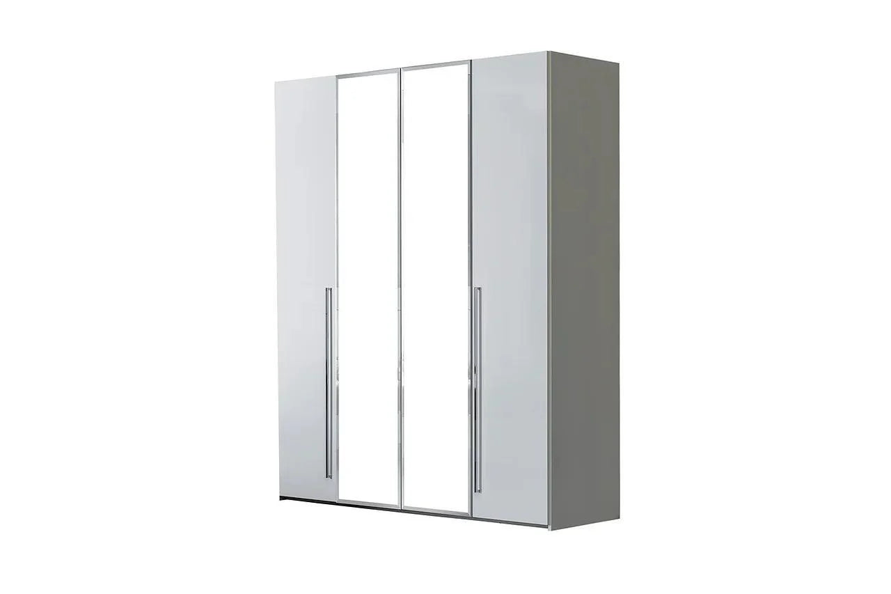Kimera White Glossy 5-Drawers Chest, drawer interior