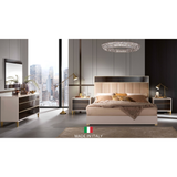 Gemma Italian High Gloss Pearl and 3D Eucalyptol Bedroom Set from Decor Furniture