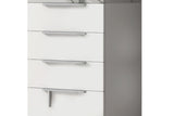 White solid wood Sunset Queen Bed frame profile