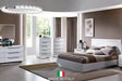 Kimera White LED Bedroom Set bed main view