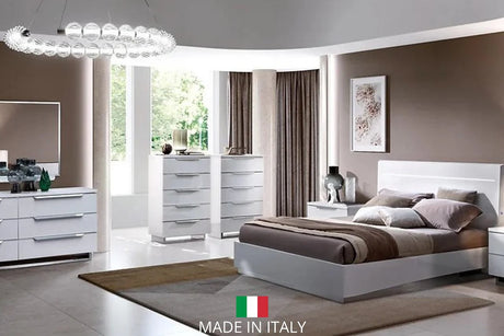 Kimera White LED Bedroom Set bed main view