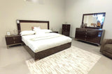 Side view of Eva Brown brown wood nightstand