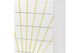 Safa White Gold Chest front view showing white finish with gold accents