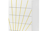 Safa White Gold Chest front view showing white finish with gold accents