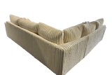 Room view featuring Noah Ivory Corduroy sectional sofa