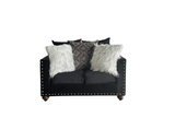 Front angle of Zander sofa and loveseat set