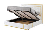 Side angle of Marbella Storage Platform King Bed