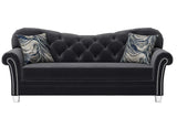 Bing Black Velvet Tufted Sofa main view