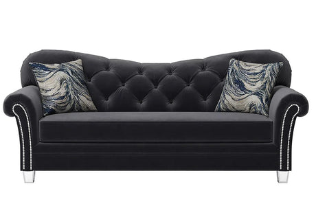 Bing Black Velvet Tufted Sofa main view