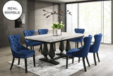 room view of Paro Blue Rectangular Dining Set dining room furniture
