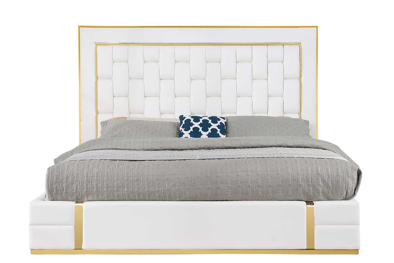 Marbella bed storage drawer pulled out to show capacity