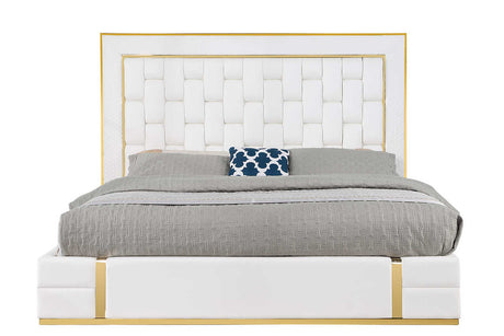 Marbella bed storage drawer pulled out to show capacity