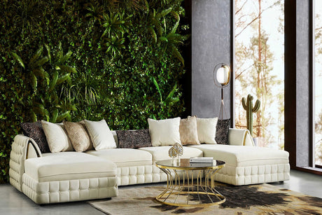 Sicilya Off White Sectional sofa main view