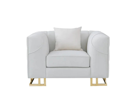Sofa and loveseat set angled from side