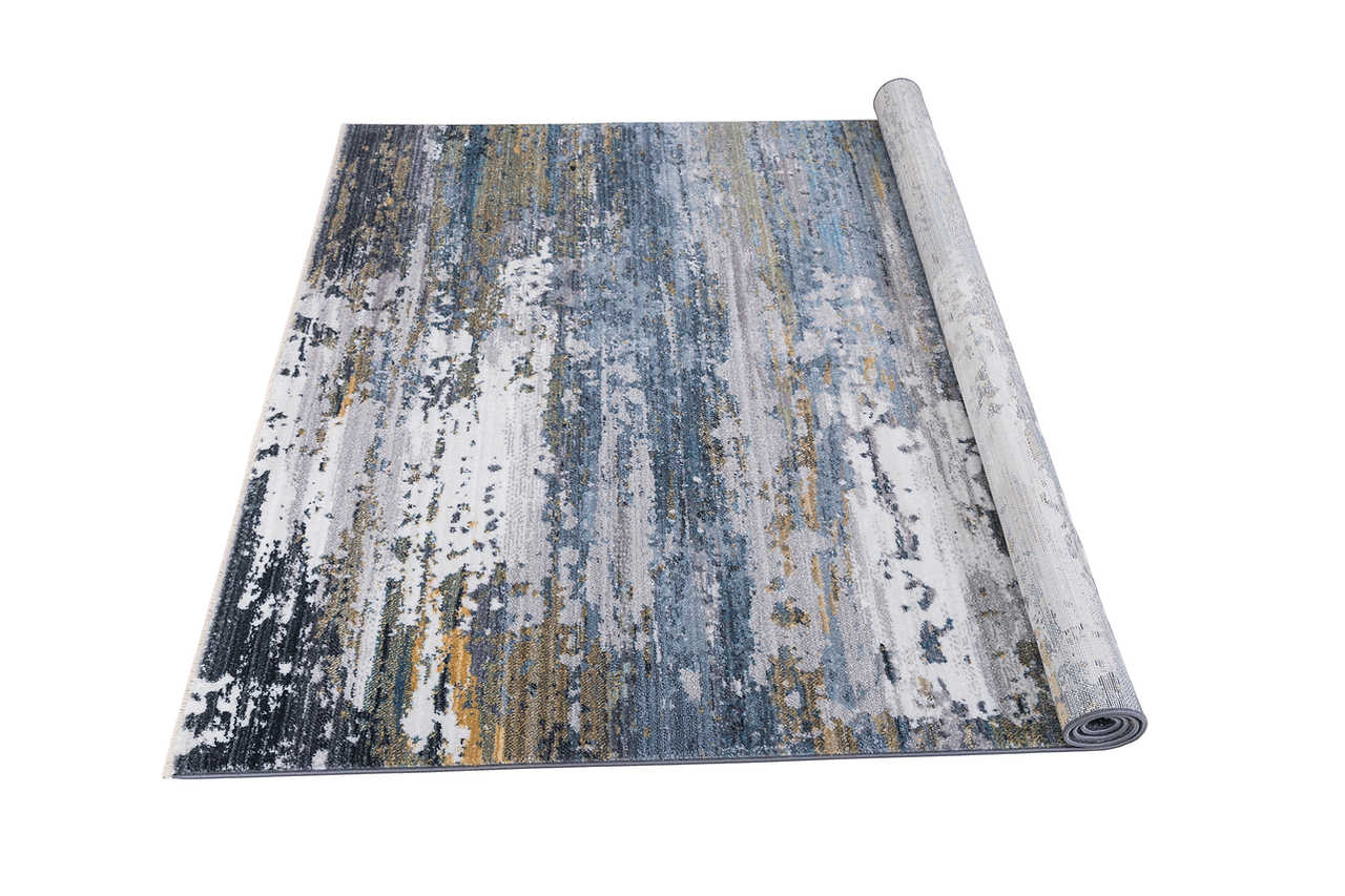 Ashton Golden Dust rug styled in living room setting