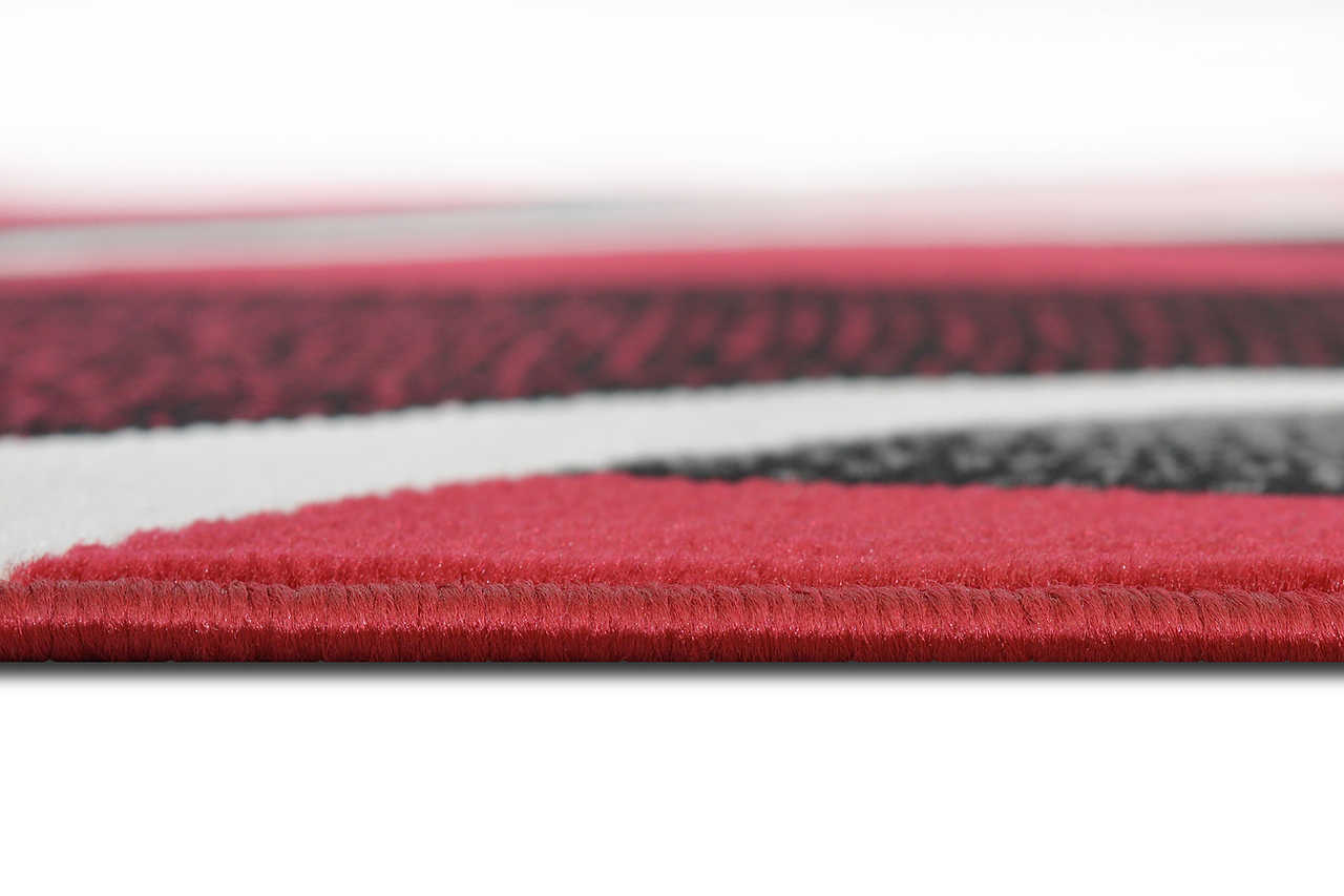 Contempo 45 Red Medium Area Rug full view on floor