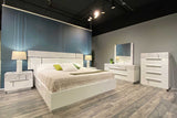 Side angle of Sunset Dresser and Mirror set