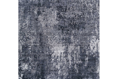 Ashton 565 Black Storm rug top view showing pattern