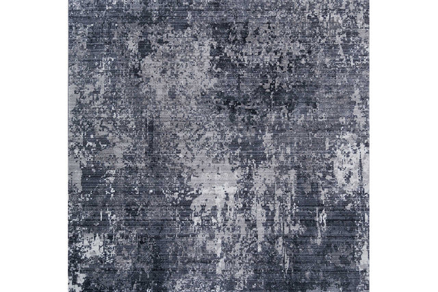 Ashton 565 Black Storm rug top view showing pattern