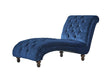 Lush Navy Chaise lounge chair angled view