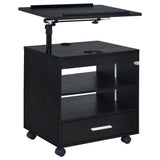 Lerma 1-Drawer Adjustable Tray Top Nightstand with Speaker Black Ash — product image 4
