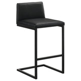 Vardon Genuine Leather Bar Stool Black Set of 2 — product image 2