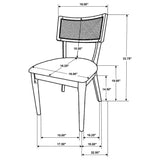 Fabra Cane Back Side Chair Honey Wheat Set of 2 — product image 13