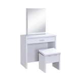 Lift-top upholstered storage stool from Harvey Vanity Set