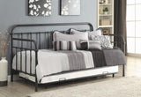 Livingston twin daybed with trundle side view in dark bronze