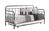 Livingston twin daybed with trundle angled front view in dark bronze