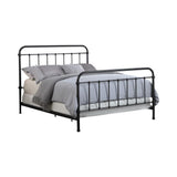 Livingston Eastern King Panel Metal Bed Warm Bronze - side angle
