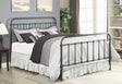 Livingston Queen Panel Metal Bed Dark Bronze front view