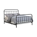 Livingston Queen Panel Metal Bed Dark Bronze close-up of headboard