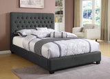Chloe Tufted Upholstered King Bed in Oatmeal - Assembly hardware components