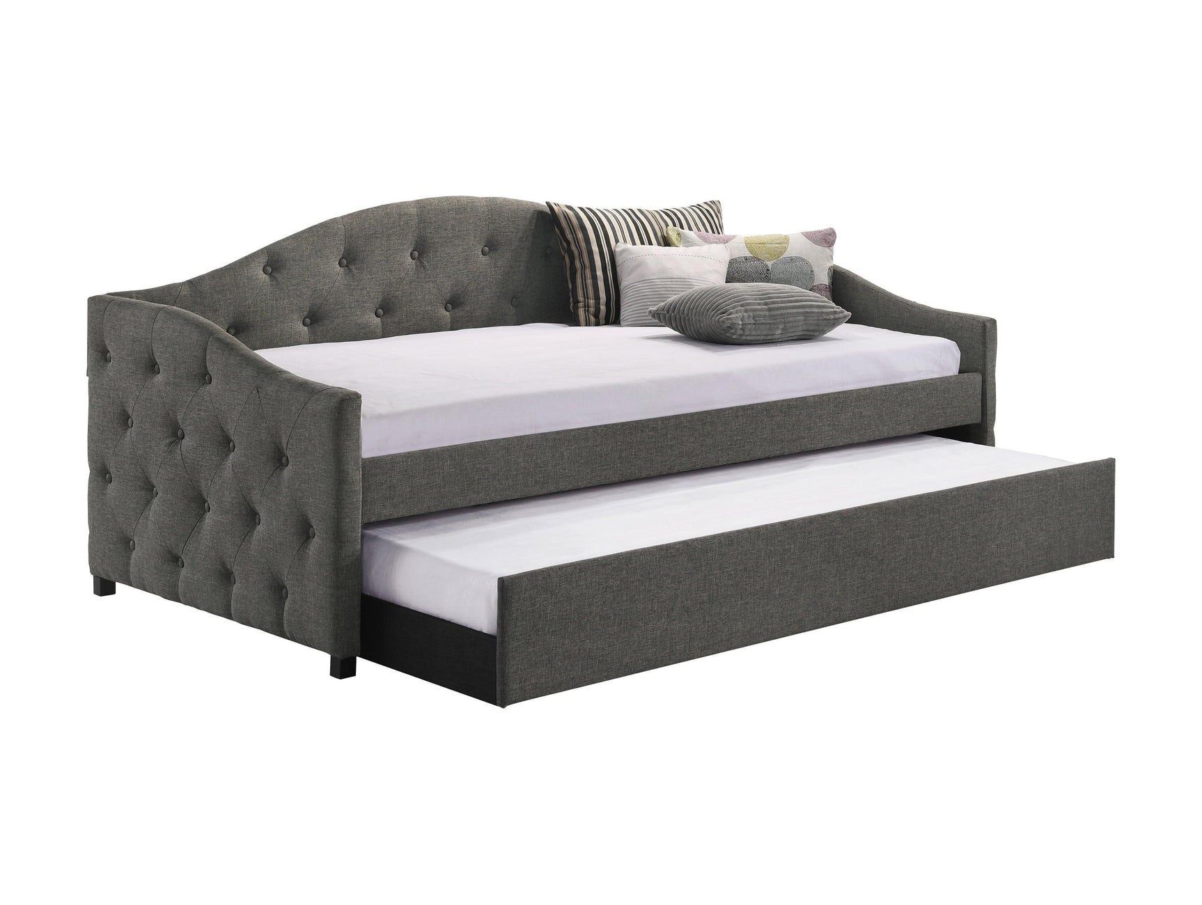 Sadie twin daybed button-tufted detail on side panel