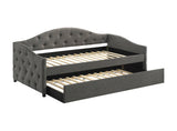 Sadie daybed trundle pulled out showing sleeping surface