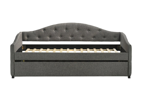 Side view of Sadie daybed showing camelback silhouette