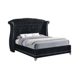 Barzini Black Storage Bench wide angle