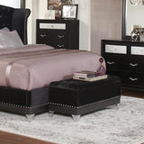 Barzini Tufted Rectangular Trunk top view showing button tufting