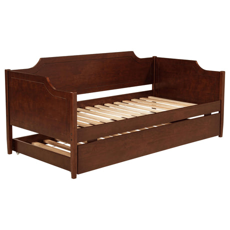 Close-up of panel detailing on daybed frame