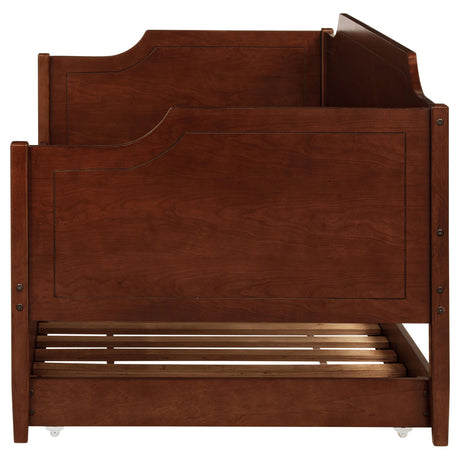 Trundle bed fully extended showing mattress support